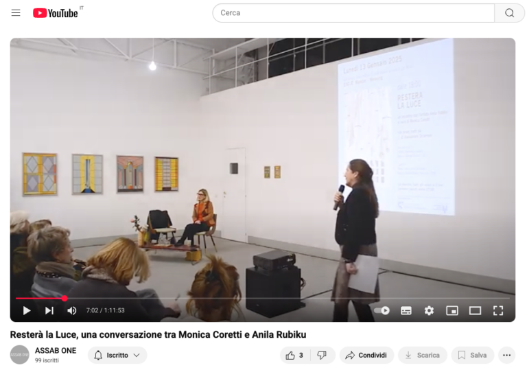 Resterà la luce - una conversazione tra Anila Rubiku e Monica Coretti